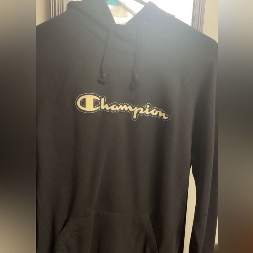black vintage Champion hoodie